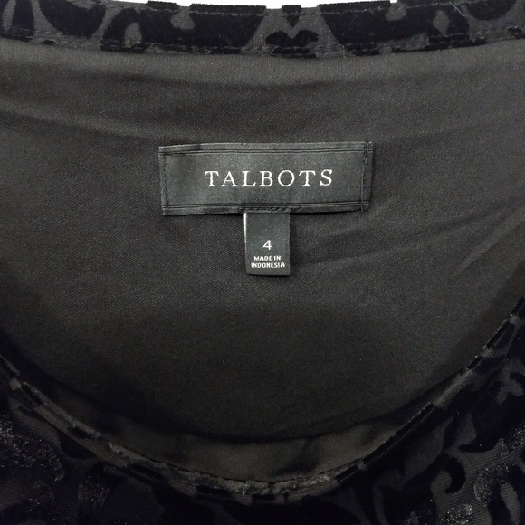 EUC Talbots Skater Skirt in Black Crushed Velve - Picture 3 of 5